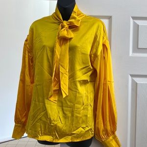 Yellow long sleeve blouse
